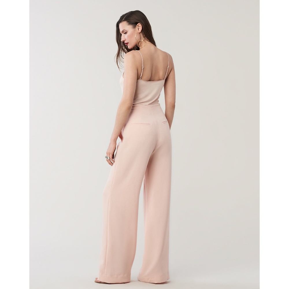 Diane Von Furstenberg Blush Pink Wide-Leg Pants - Picture 2 of 8